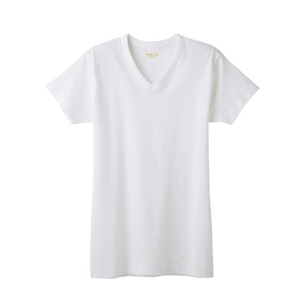 他サイト： 快適工房 半袖V首 紳士 ホワイト L 1着 目安在庫=○の商品画像