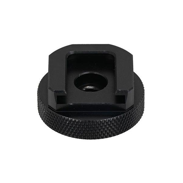 【底面に三脚用取付ネジ(1/4インチ)を備えたアクセサリーシューです。1/4インチネジをコールドシューに変換。三脚 ブラケット等に。クリップオンストロボやLEDライト、マイク、液晶モニターなど、一般的な】 検索キーワード:エツミ フィルムカ...
