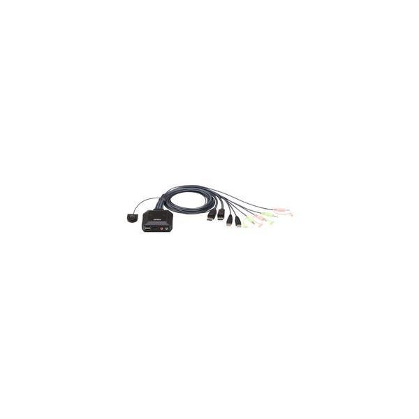 2�|�[�g USB DisplayPort �P�[�u��KVM�X�C�b�` ���C���[�h�����R���t ���񂹏��i