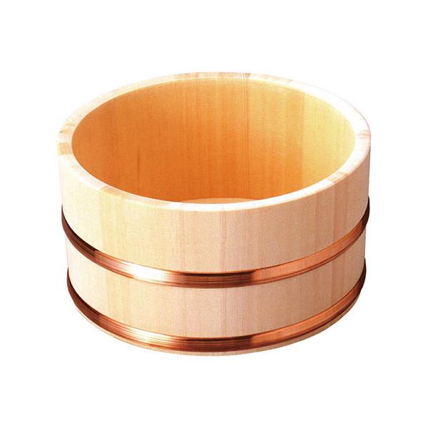 ひのき湯桶 浴用品・風呂桶 銅タガ/丸型 取り寄せ商品