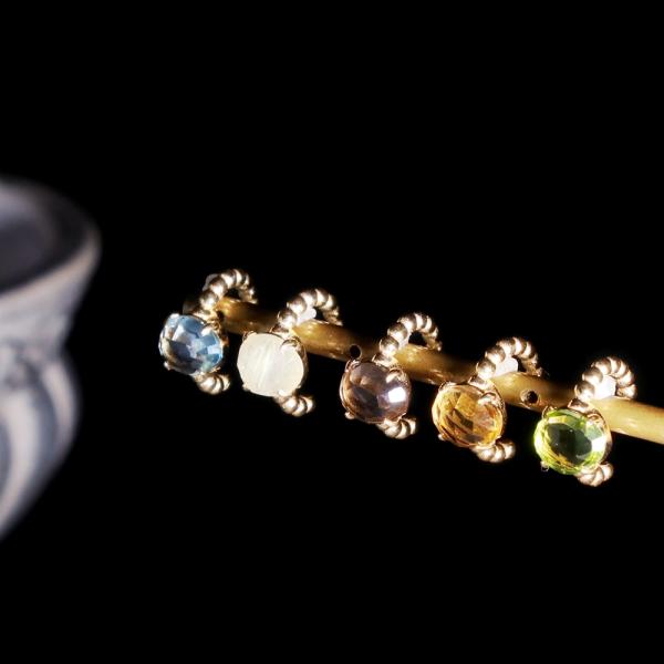 天然石 イヤーカフ イヤカフ レディース 18金 18K シルバー925