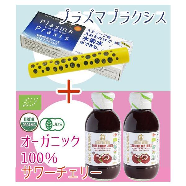 有機100％ジュースセット｜プラズマプラクシス（1本）＋ジョージアズナチュラル有機100％ジュース（サワーチェリー２個）