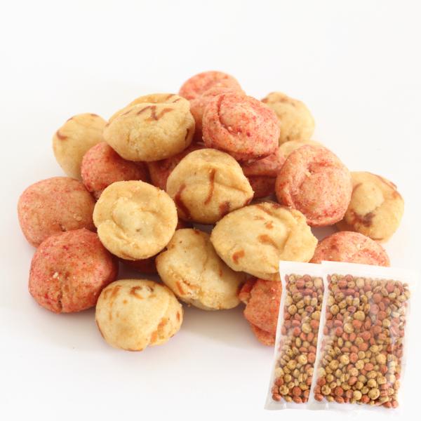 南風堂の人気商品「いかピー」と「えびピー」をミックスにしました。刻みいかと海老粉をふんだんに使用した豆菓子を熱風ロースターでサクサクに焼き上げました。味付けはシンプルな塩味ですが、生地に巻き込んだイカとエビが深い旨味と味わいを醸し出していま...