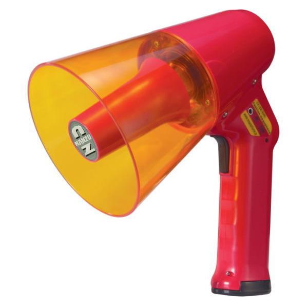 外部マイクや音楽プレーヤーを接続できる小型ハンドメガホン NZ-520SWです。定格出力12W、コンパクトなボディで持ち運びや保管もしやすいです。マイク放送、外部音源再生・外部マイク放送の他、サイレンとホイッスル機能が搭載されています。乾電...