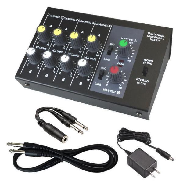 マイクミキサー 8chマイクミキサー NZ−MX18 混合ケーブル・AC