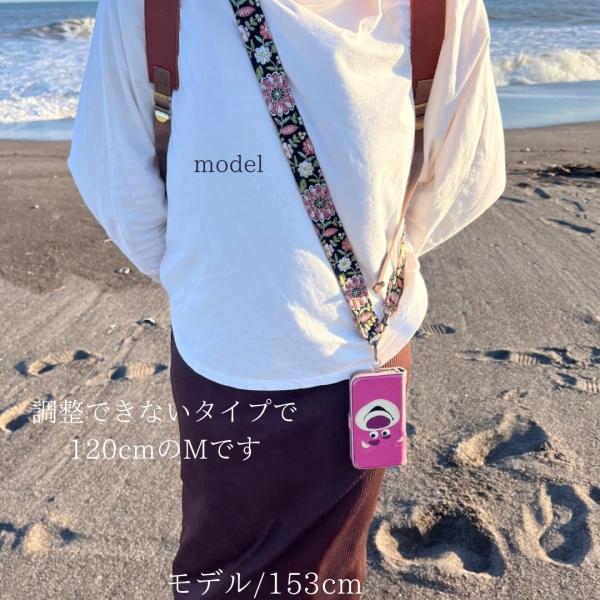 セール！！　＜長さ調節不可＞インド刺繍リボンストラップ　携帯ストラップ　スマホストラップ　調整不可タイプ　バッグの紐としても　ハンドメイド