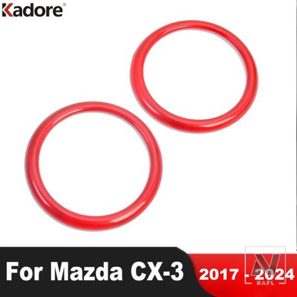 【並行輸入品】マツダ CX-3 CX3 2017-2020-24 カーダッシュボードドアオーディオステレオスピーカーカバートリム