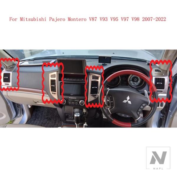 並行輸入品 三菱パジェロモンテロV87 V93 V95 V97 V98 2007-2022計器盤A/Cエアコン用エアベントアウトレットペア