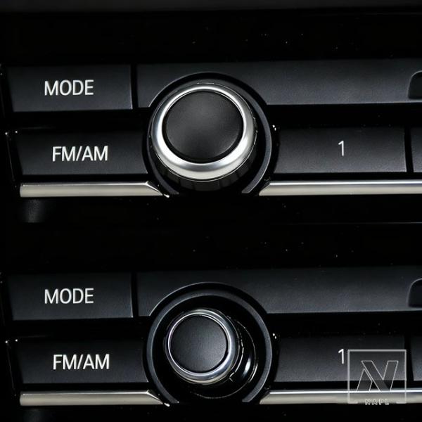 並行輸入品 BMW 5/6/7シリーズ F02 F06 F07 F18 X5 F15 X6 F16用 アイコンなしラジオノブ オートオーディオコントロールボタン