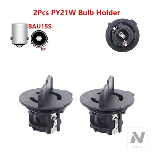 並行輸入品 プジョー207307607807クライスラークロスファイア用ウィンカーライトソケット2個 BAU15S PY21W バルブホルダーベース