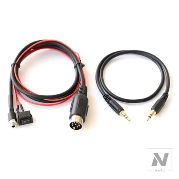 並行輸入品 カーAUXオーディオケーブル 8ピンメス+オスケーブル 日産ティアナ JK230 JM230 JK200 2004-2008用