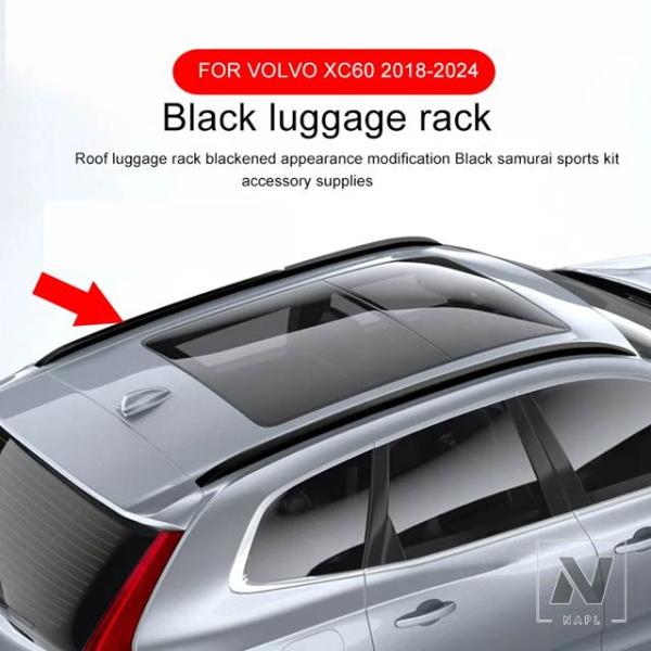 並行輸入品】ボルボ XC60 ルーフキャリア黒装飾カーアクセサリー 2018 