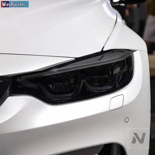 【並行輸入品】BMW ヘッドライトフィルムフロントスモークブラック TPU ステッカー M2 F87 M3 F80 M4 F82 F83 M5 F10 F90 