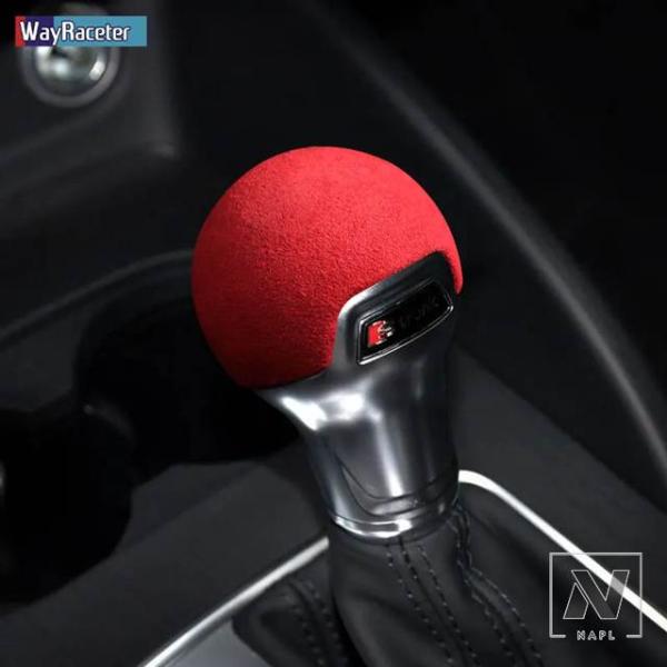 ULTRASUEDE スエードラッピングギアシフトノブ ABS トリムカバー装飾アウディ A3 8V S3 Q2 SQ2 TT TTS MK3 8S アクセサリ