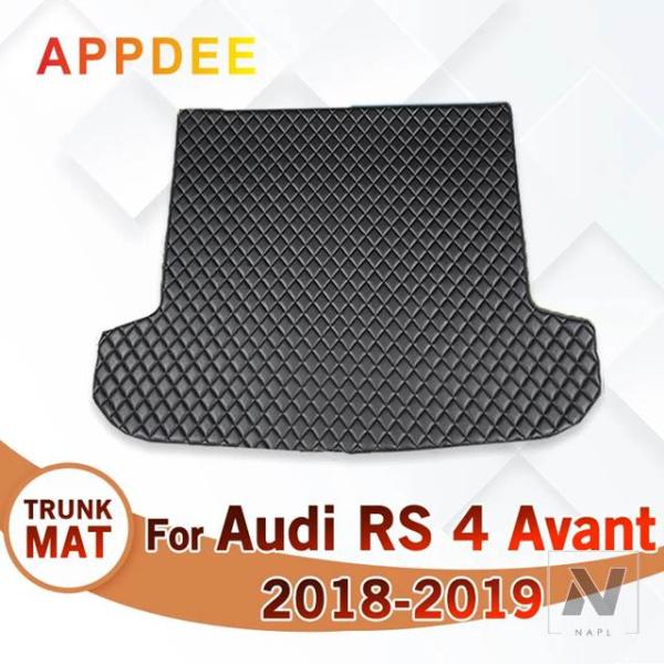 トランクマットアウディ RS 4 アバント 2018 2019 カスタムカーゴライナーカーペットアクセサリー自動車室内装飾