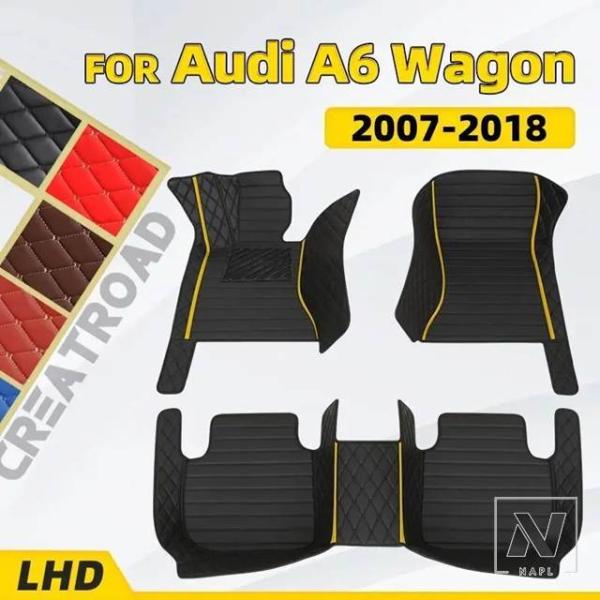 【並行輸入品】アウディ カスタムフロアマット A6 ワゴン/アバント 2007-18 自動フットパッド