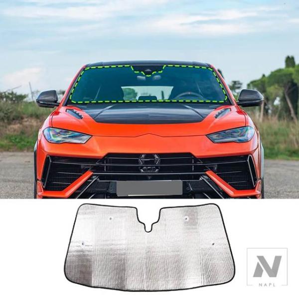 【並行輸入品】ランボルギーニウルス 2018-2021 アルミ箔フロントガラス全窓ガラス日焼け止めパラソルカーアクセサリー
