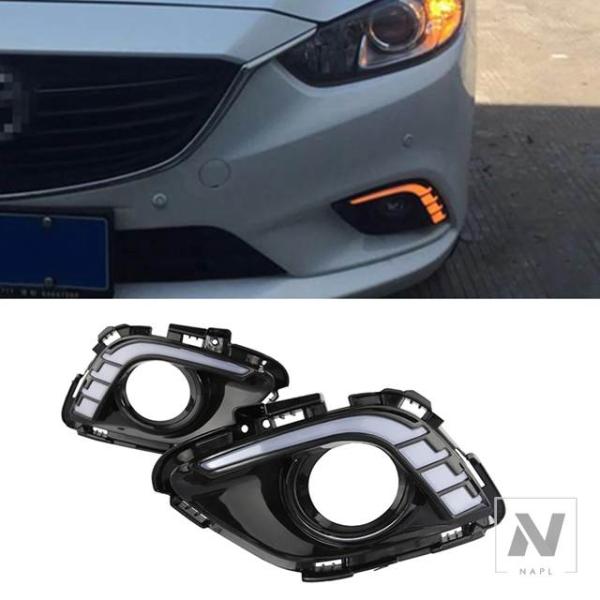【並行輸入品】マツダ CSCSNL 6 アテンザ 2013 2014 2015 2個 LED ウィンカー DRL デイタイムランニングライト フォグランプホール