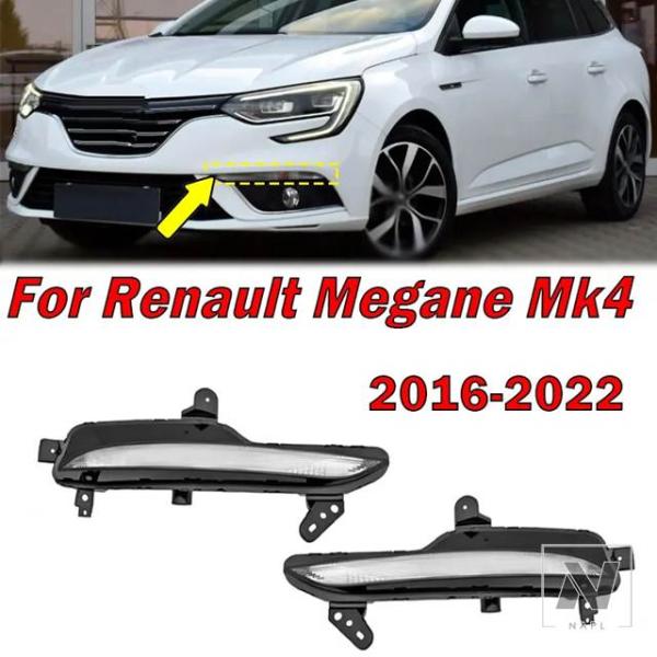 【並行輸入品】ルノー メガーヌ MK4 2016-2022 フロントバンパー デイタイムランニングライト フォグシグナルランプ インジケーターライト 26130