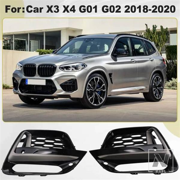 【並行輸入品】フロントフォグランプグリルフレームトリムプロテクター外装カバー BMW X3 G01 X4 G01 G02 G08 2018-2020 フォグラン