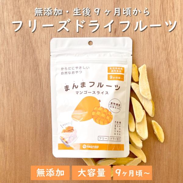 ドライフルーツ マンゴー 1パック 赤ちゃん 子どものおやつ 無添加 9ヶ月頃から食べられる 乳幼児規格適用食品 カット おやつ フリーズドライ まんまフルーツ