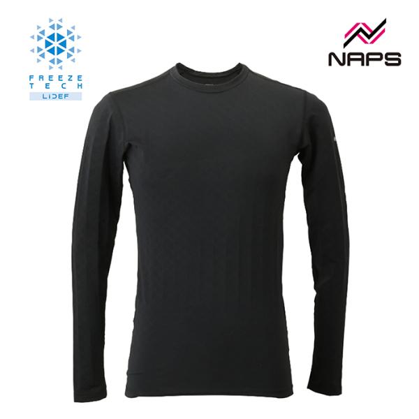 ＼ポイント10倍／ FREEZE TECH フリーズテック 氷撃 PERFORMANCE LINE  冷感シャツ 長袖クルーネック ブラック メンズ レディース 冷感 酷暑対策 温度調節 消臭