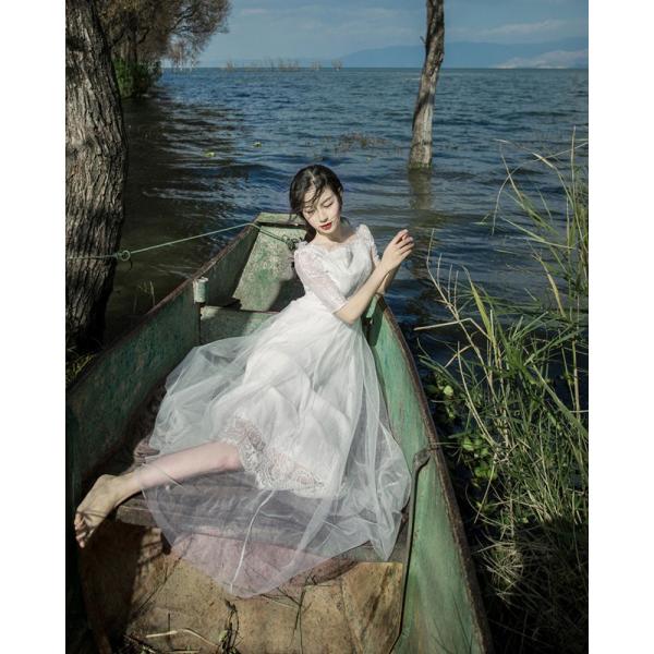 マキシワンピース リゾート レディース ハワイ ワンピース 白 ロング ビーチワンピ Aライン 半袖 無地 海 旅行 ボヘミア 体型カバー お呼ばれ パーティードレス Buyee Buyee Jasa Perwakilan Pembelian Barang Online Di Jepang