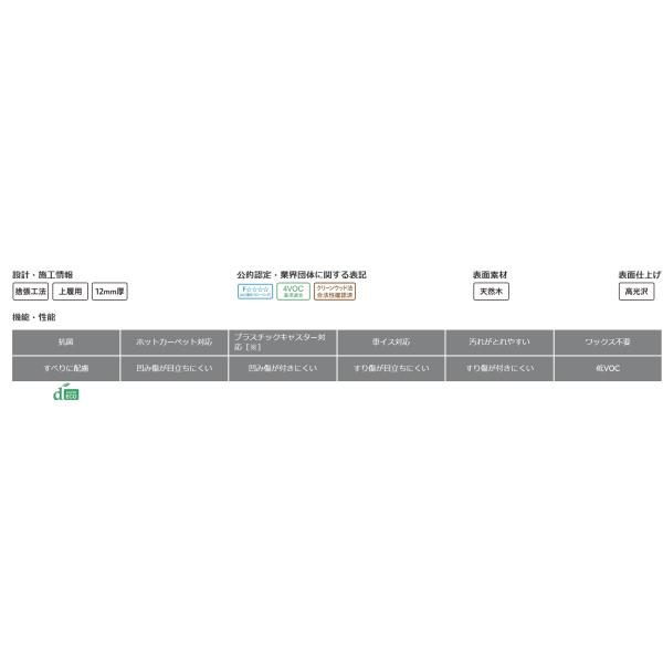 DAIKEN �V�R�؏��� �t�H���X�e�B�A JM �e�B�[�u���E�� YF42-MT 6������ ����12mm 303�~1818mm �匚 ���i�摜1