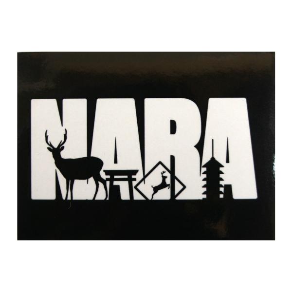 奈良ステッカー　NARA黒