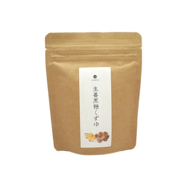 鹿児島県産さとうきび使用！とろ〜りなめらかで、生姜の香りと、黒糖の優しい甘みがお口に広がります。保存に便利なチャック式です。【名称】葛湯【内容量】100ｇ【原材料】黒糖(さとうきび、鹿児島県産)、澱粉、グラニュー糖、本葛（奈良県産）、粉末生...
