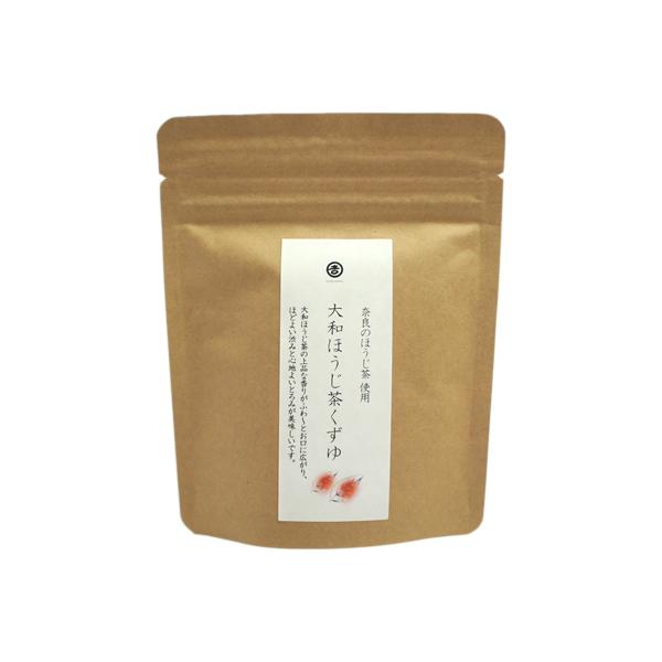 大和ほうじ茶の上品な香りがふわ〜とお口に広がり、ほど良い渋みと心地よいとろみが美味しいです。保存に便利なチャック式です。【名称】葛湯【内容量】80ｇ【原材料】てんさい糖、本葛（奈良県産）、澱粉、緑茶（粉末ほうじ茶、奈良県産）【袋サイズ】　約...