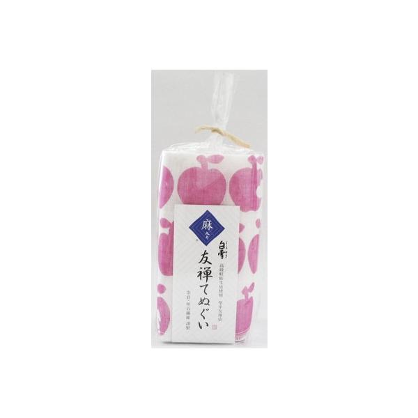 【メール便不可】【奈良みやげ】白雪　麻入り　友禅手ぬぐい　白雪姫（ポムレッド）