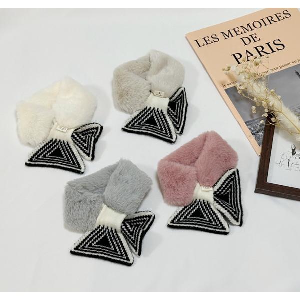 1434.わんこファースヌード つけ襟マフラー ハンドメイド 犬服 1434