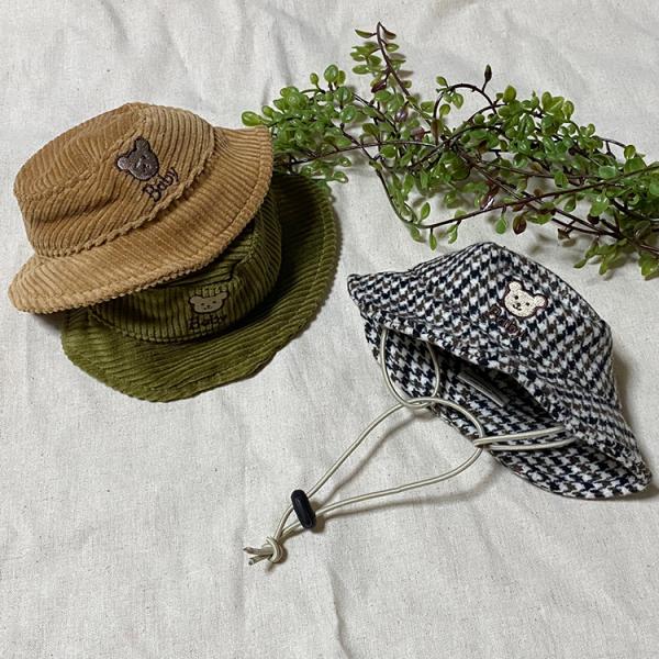 新品同様 CUNE 犬帽子 コーデュロイバケットハット 犬 bucket hat 犬用 帽子 秋冬 新作 ドッグウェア バケットハット お
