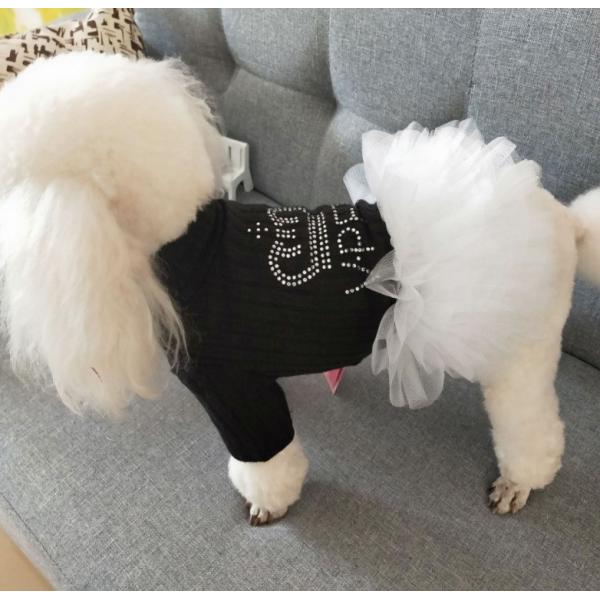 Picone【新品】犬服/黒/チュールドレス&ヘッドアクセサリー Picone【新品】犬服/黒/チュールドレス&ヘッドアクセサリー