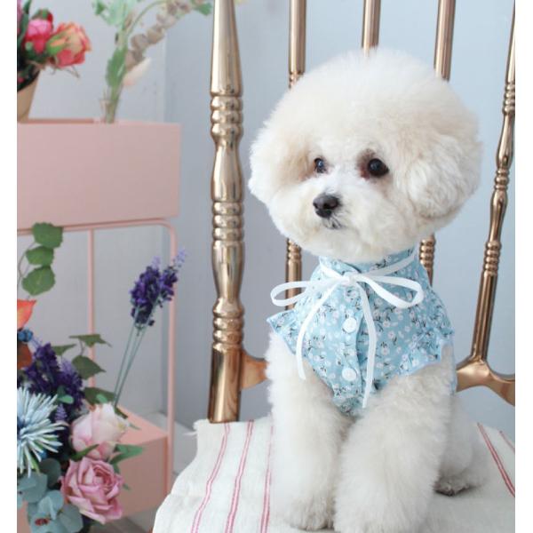 犬服 ドッグウェア ハンドメイド犬服 花柄 チュニック ブラウス 楽天
