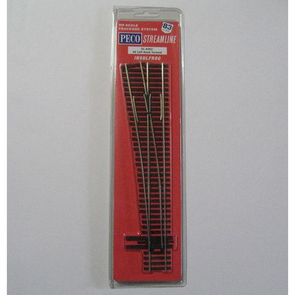 PECO SL-8362 HOゲージ (16.5mm) #6 ポイントレール(左) コード83 (非