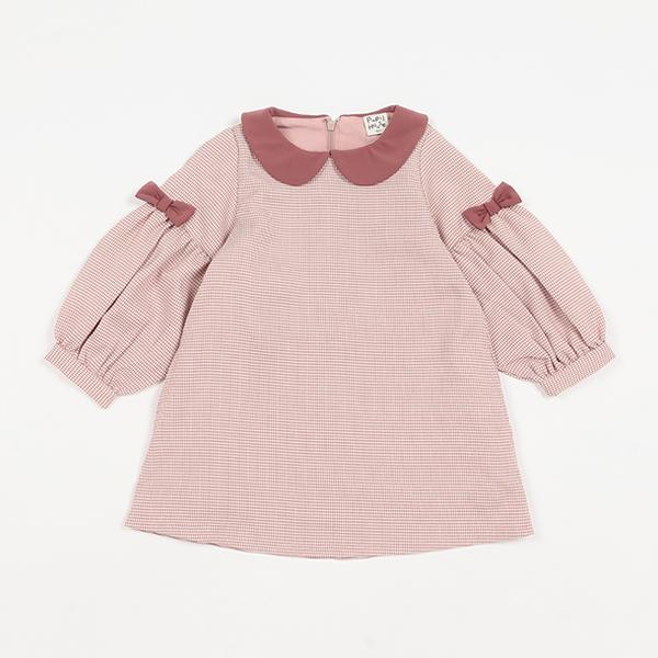 ピューピルハウス(Pupil House)丸襟チェックワンピース【T052324】【65  