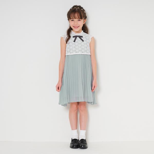 ポンポネットジュニア(pom ponette junior)(K)レースプリーツドレス  