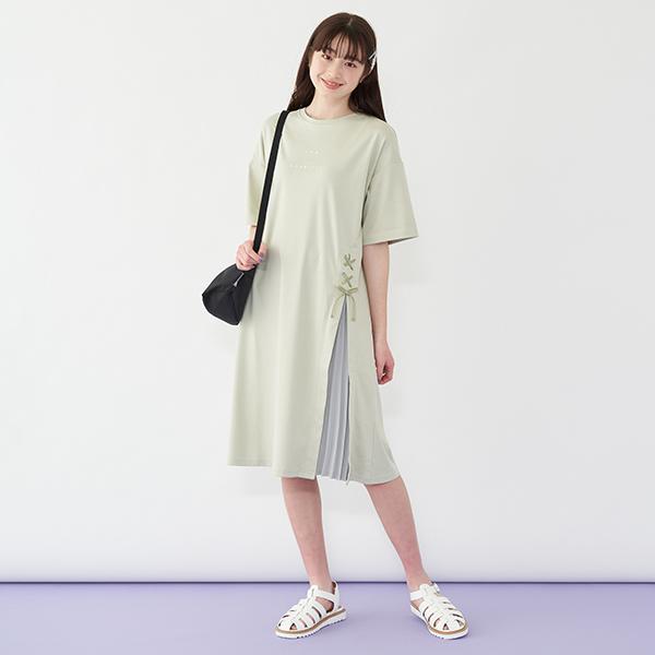 ポンポネットジュニア Pom Ponette Junior サイドプリーツポンチ半袖ワンピース O 50 Outlet ナルミヤオンラインpaypayモール店 通販 Paypayモール