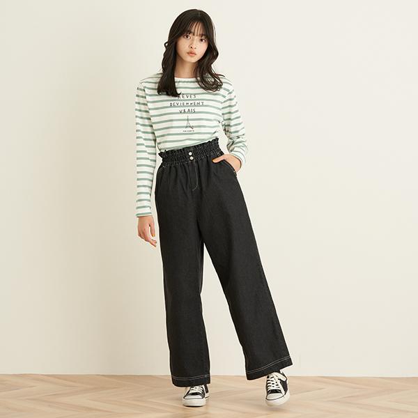 pom ponette juniorポンポネットジュニアワイド トレートパンツM pom ponette junior（ポンポネット ジュニア） ポンポネットジュニア
