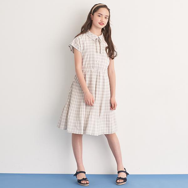 ポンポネットジュニア(pom ponette junior)プリーツシフォンワンピース