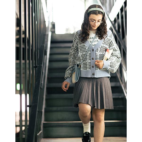 ポンポネットジュニア(pom ponette junior)ニットプリーツスカパン【60  