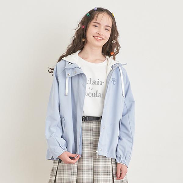 新品傷有pom ponette junior 【はっ水】3WAYマウンテンパーカ pom ponette junior（ポンポネット ジュニア） 【はっ水】3WAY