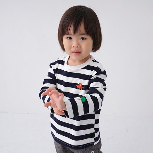 クレードスコープ(kladskap)お弁当ボーダー長袖Tシャツ 