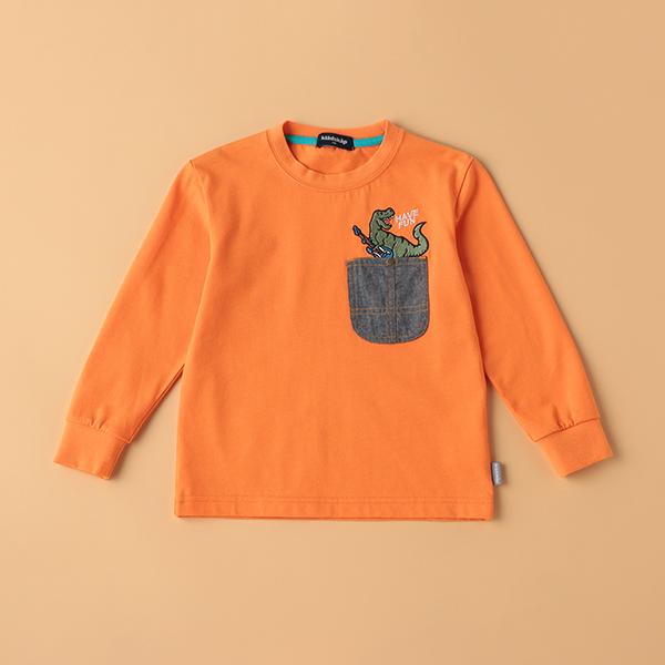kladskap（クレードスコープ） ポケット恐竜長袖Tシャツ 【O_50 