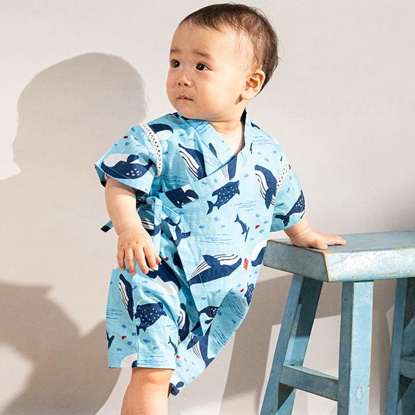 クレードスコープ(kladskap)オーシャン柄甚平オール 