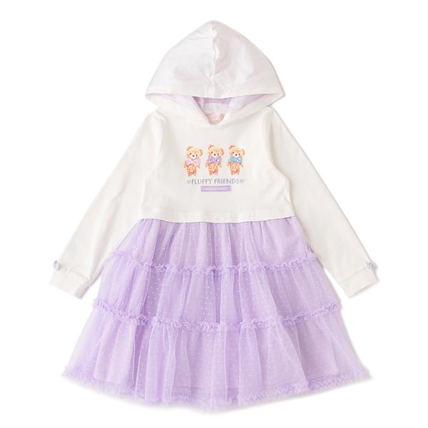 マルクマミー！！新品メゾピアノ★くまさんワンピース110 人気商品再入荷】【直営店で取り扱い無し】チェッククマ柄切替