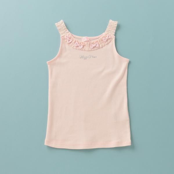 mezzo piano メゾピアノ(mezzo piano)リボンフリルキャミソール【O_30