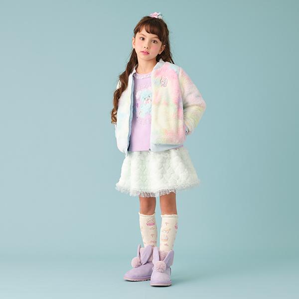 mezzo piano メゾピアノ(mezzo piano)レインボーファーブルゾン【O_50